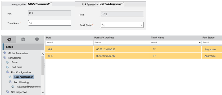 How to configure Link Aggregation in DefensePro
