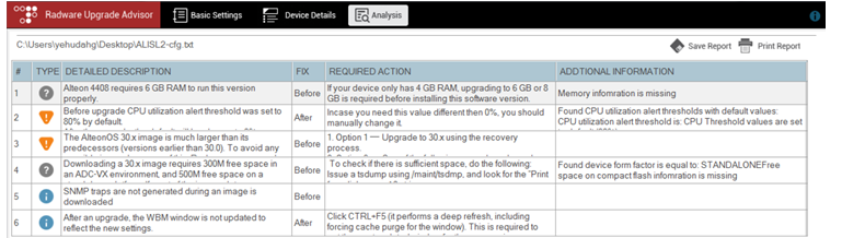 Radware’s Upgrade Advisor Tool