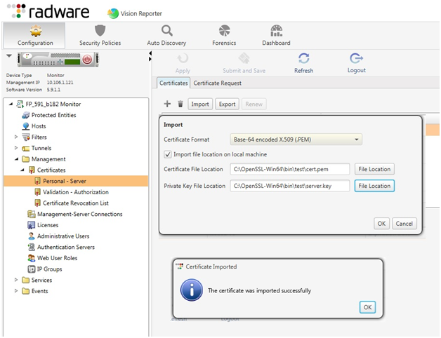 How to Import a PKCS12 Certificate to AppWall